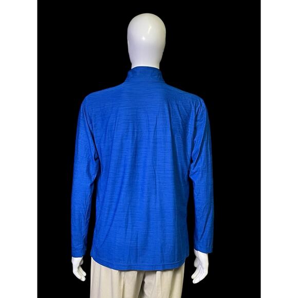 Nike Athletic 1/4 Zip Neck Jacket Sweatshirt Blue Dri Fit Mens Sz L - Picture 2 of 9